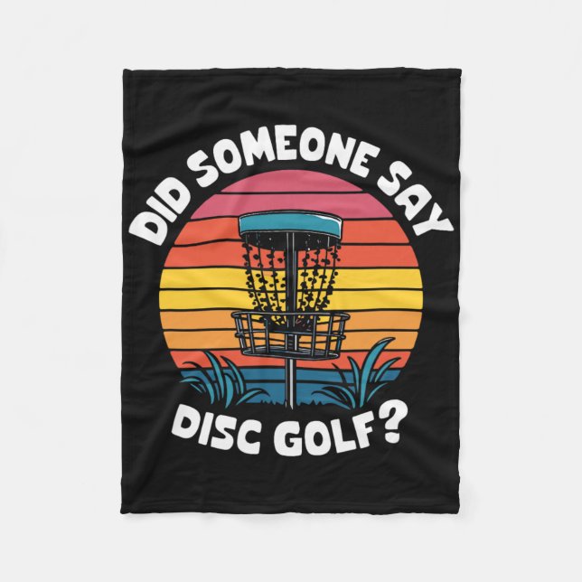 Retro Disc Golf Skizze, Hat jemand Disc Golf gesag Fleecedecke (Vorderseite)