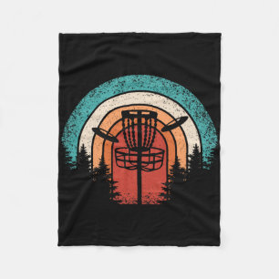 Retro Disc Golf Vintage Sket Baum Frisbee Männer  Fleecedecke