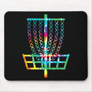 Retro-Discgolfkorb Hippie-Regenbogen-Tie-Dye-Disc Mousepad