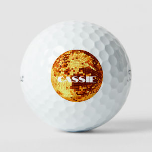 Retro Disco Ball funkeln Glitzer Gold Geburtstag