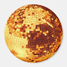 Retro Disco Ball funkeln Glitzer Gold Geburtstag Magnet
