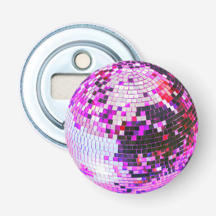 Retro Disco Ball funkeln Glitzer Rosa Geburtstag Flaschenöffner