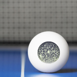 Retro-Disco-Ball - Grafik-Ping-Pong-Ball Tischtennisball