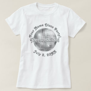 Retro Disco Ball PERSONALISIERTER T - Shirt