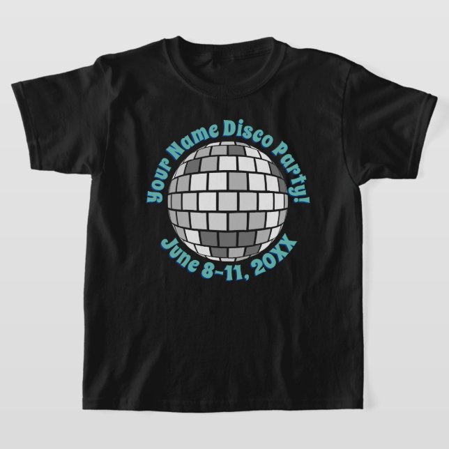 Retro Disco Ball PERSONALISIERTER T - Shirt (Ablage )