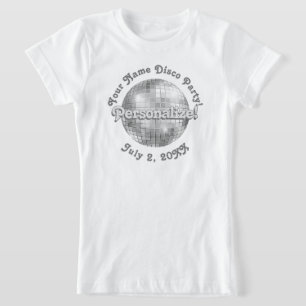 Retro Disco Ball PERSONALISIERTER T - Shirt