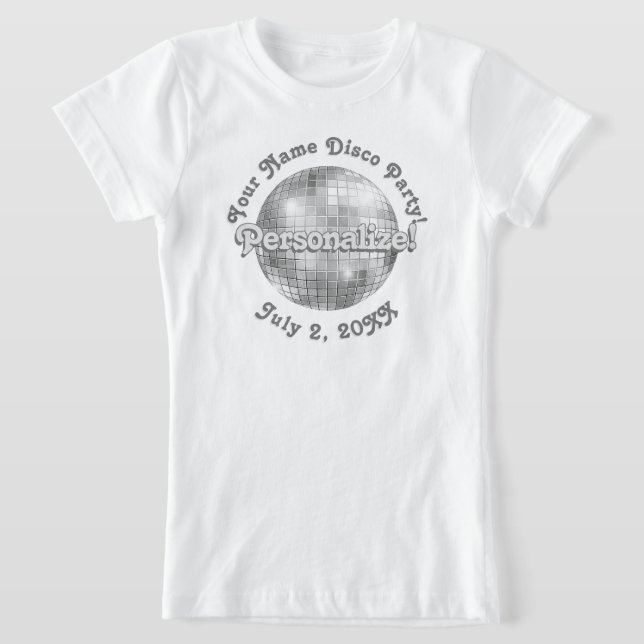 Retro Disco Ball PERSONALISIERTER T - Shirt (Ablage )