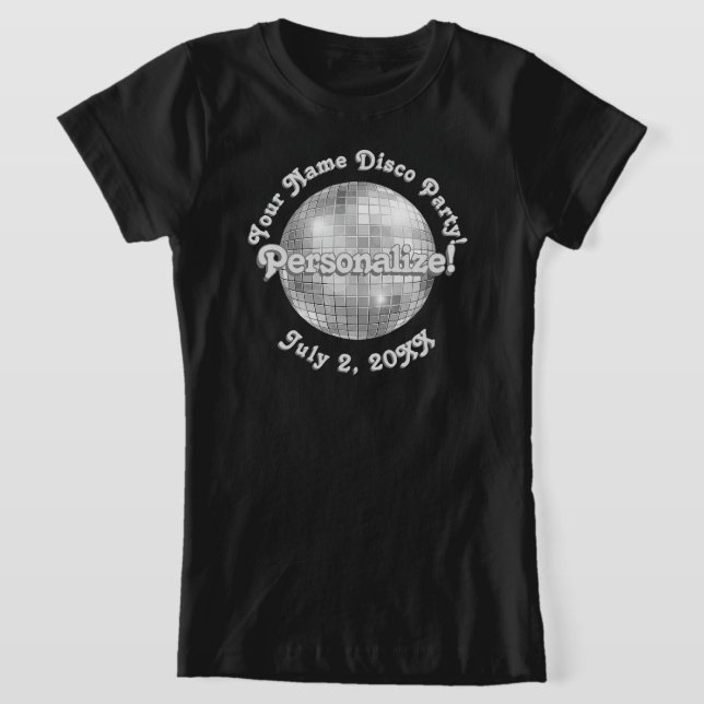 Retro Disco Ball PERSONALISIERTER T - Shirt (Ablage )