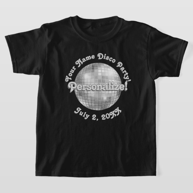 Retro Disco Ball PERSONALISIERTER T - Shirt (Ablage )