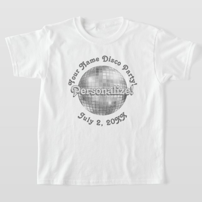 Retro Disco Ball PERSONALISIERTER T - Shirt (Ablage )