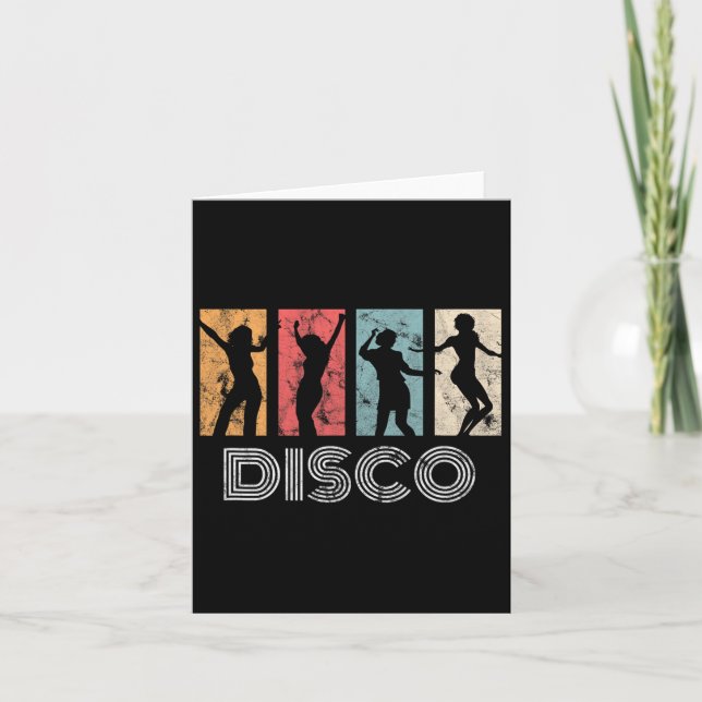 Retro Disco Dance 70er 80er Party Dance Dancer Karte (Vorderseite)