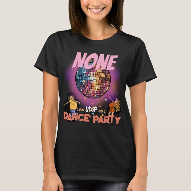 Retro Disco Dance Party - Funky 70er Theme T-Shirt (Vorderseite)