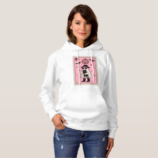 Retro Disco Ghost mit Black Cat Halloween Briefmar Hoodie
