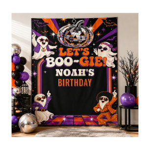 Retro-Disco-Halloween-Geburtstagsfeier-Kulisse Wandteppich