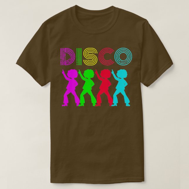 Retro Disco Hustle Dancing Vintages ThemenParty T-Shirt (Design vorne)