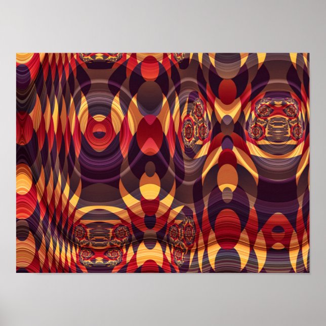 Retro-Disco-Muster Poster (Vorne)