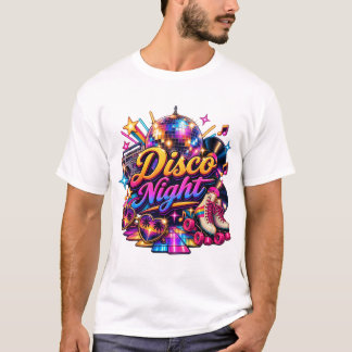 Retro-Disco-Nacht 80er-Rollschuh-T-Shirt T-Shirt