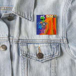 Retro Disco Party 70er Funk Art Button