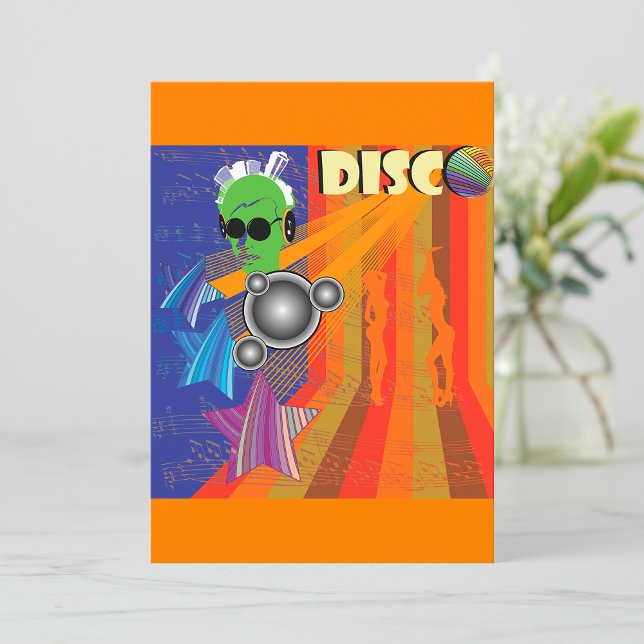 Retro Disco Party 70er Funk Art Einladung (Von Creator hochgeladen)