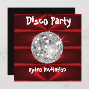 Retro Disco-Party Einladung