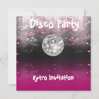 Retro Disco-Party Einladung