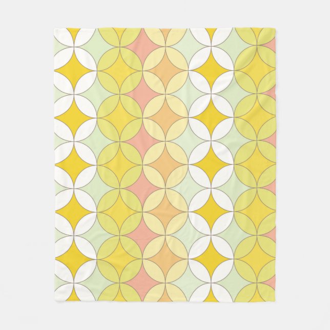 Retro Disco Style Nahtloses Muster Fleecedecke (Vorderseite)