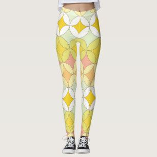 Retro Disco Style Nahtloses Muster Leggings