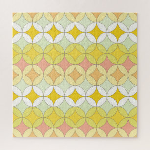 Retro Disco Style Nahtloses Muster Puzzle