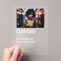 Retro Disco Typografy Graduation Party Foto