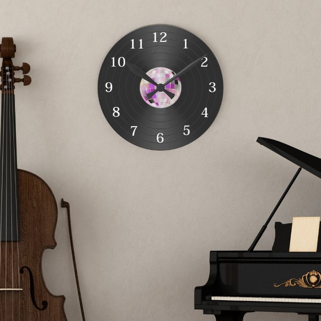 Retro Disco Vinyl Wall Clock Runde Wanduhr (Von Creator hochgeladen)