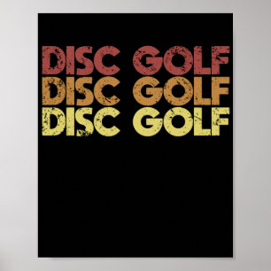 Retro Disk Golf Poster