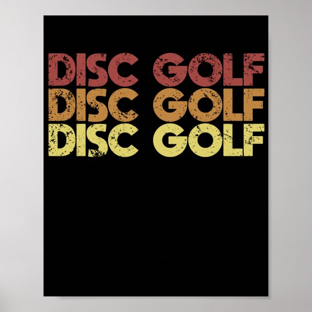 Retro Disk Golf Poster (Vorne)