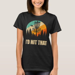 Retro Disk Golf Spor Sunset Vintag Frisbee Golf T-Shirt