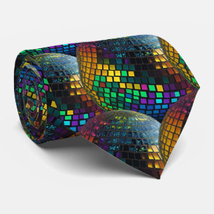 Retro-Diskokugel - Tanzparty-Designer-Schlips Krawatte