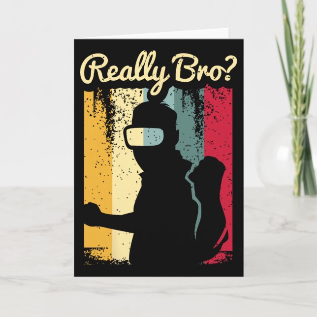 Retro-Distressed-Art-Virtual-Reality-Grafik für ei Karte (Vorderseite)