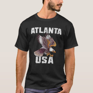 Retro Distressed Atlanta Georgia USA Bald Eagle T-Shirt