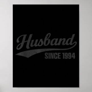 Retro-Distressed Ehemann seit 1994 32. Hochzeit Poster
