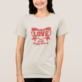 Retro Distressed Liebe ist alles, was du brauchst Tri-Blend Shirt