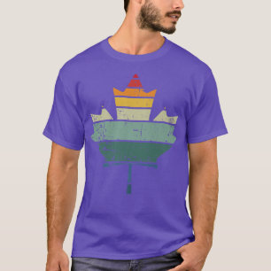 Retro Distressed Maple Leaf Canada Prix Design T-Shirt