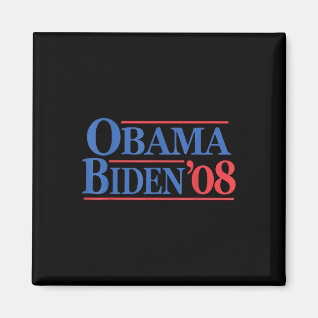 Retro Distressed Vintag Obama Biden 08 Kampagne Magnet (Vorne)