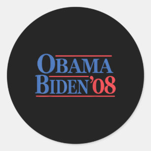 Retro Distressed Vintag Obama Biden 08 Kampagne Runder Aufkleber