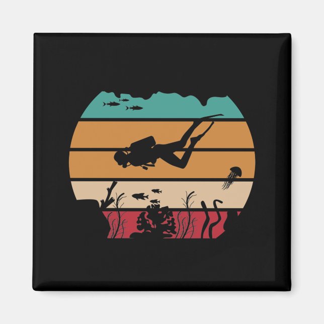 Retro Diver Magnet (Vorne)