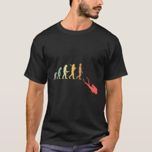 Retro Diving Evolution Geschenk für Taucher T-Shirt