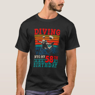 Retro Diving in mein 58. Geburtstag Skydiving T-Shirt