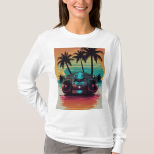 Retro DJ Boombox Beach T - Shirt 🎶 🌴 Sonnenlic