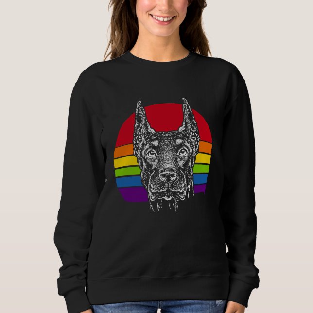 Retro Doberman  2 Sweatshirt (Vorderseite)
