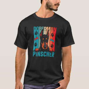 Retro Dobermann Pinscher Dobermann Hund T-Shirt