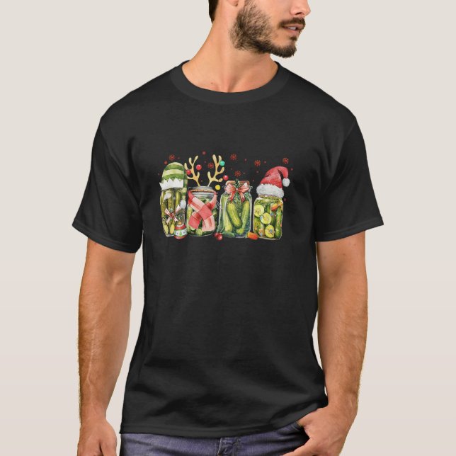 Retro Docking Pickles Weihnachtsleuchten Rentier P T-Shirt (Vorderseite)