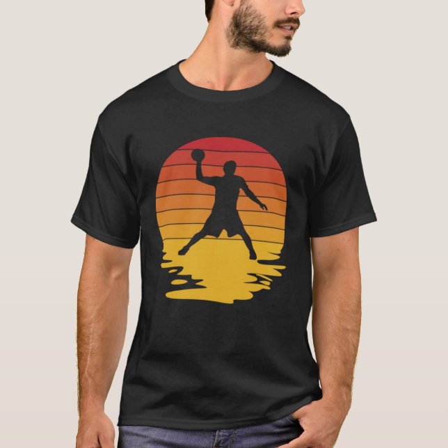Retro Dodgeball Dodgeball Players T-Shirt (Vorderseite)