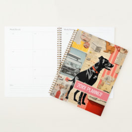 Retro Dog Collage Scrapbooking Planer
